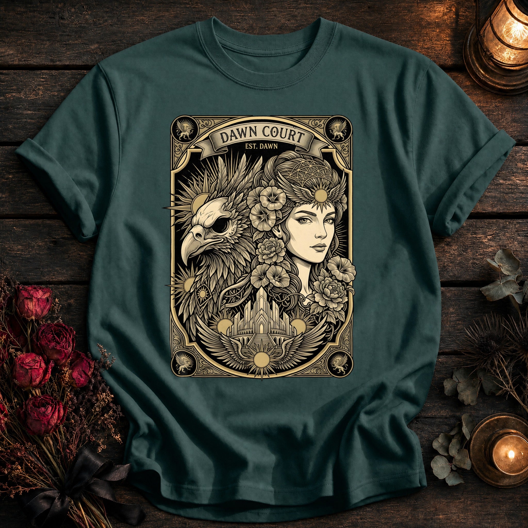 Dawn Court Tarot Top - Blue Spruce