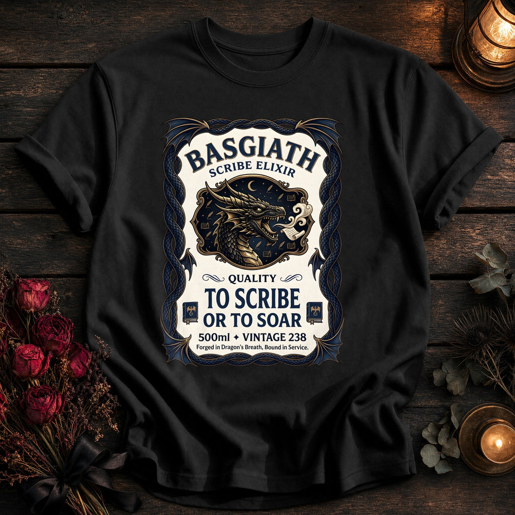 Basgiath Scribe Elixir Label Coloured - Black