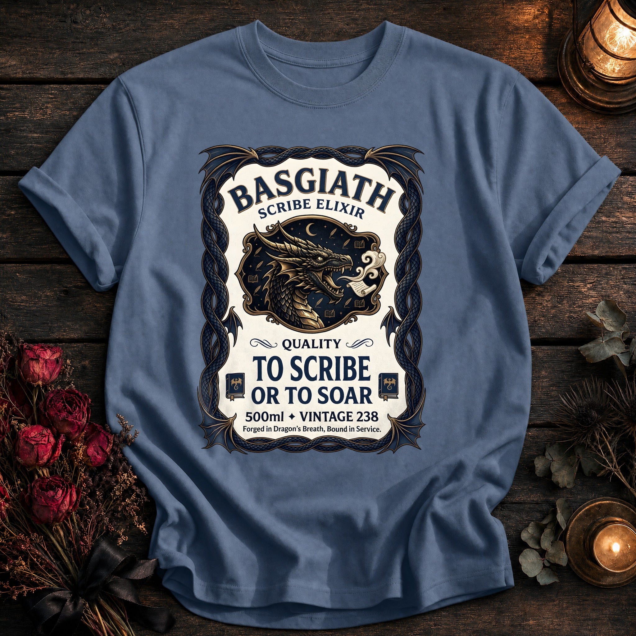 Basgiath Scribe Elixir Label Coloured - Blue Jean