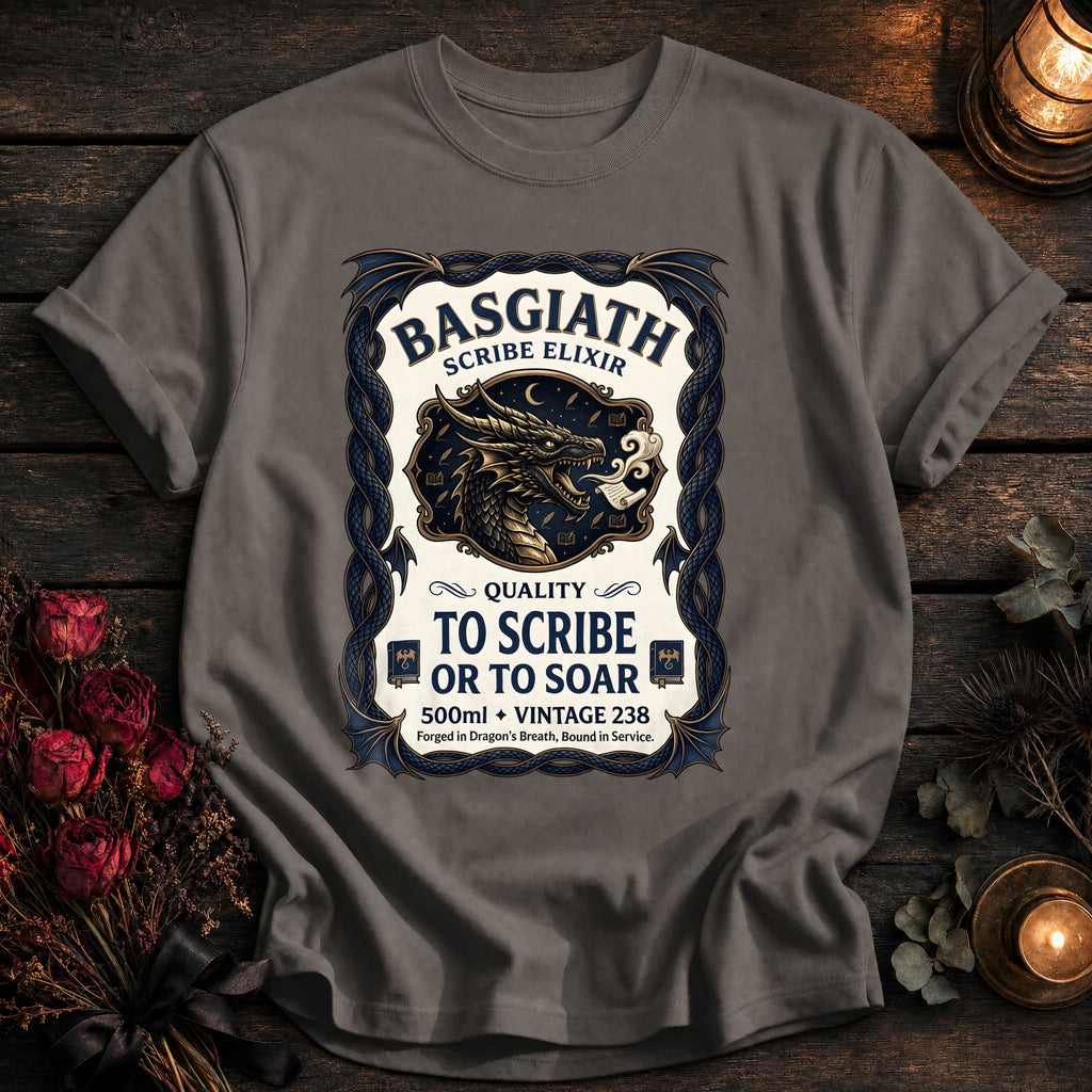 Basgiath Scribe Elixir Label Coloured - Grey