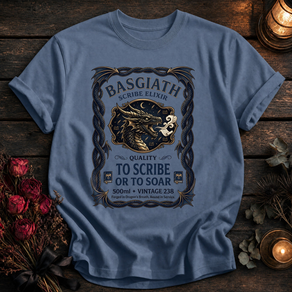Basgiath Scribe Elixir Label - Blue Jean