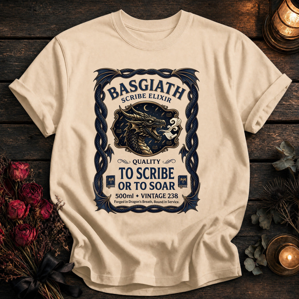 Basgiath Scribe Elixir Label - Ivory
