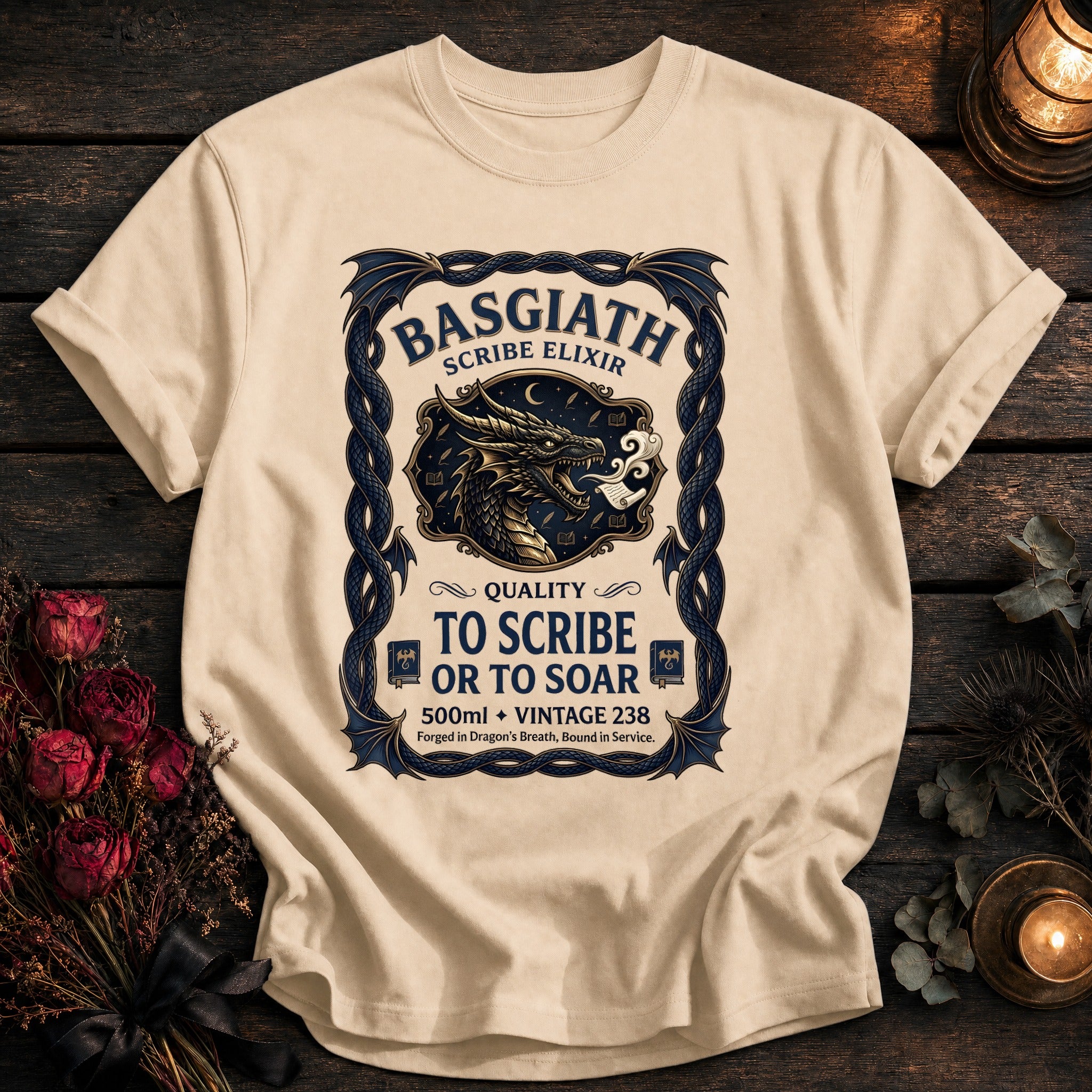 Basgiath Scribe Elixir Label - Ivory