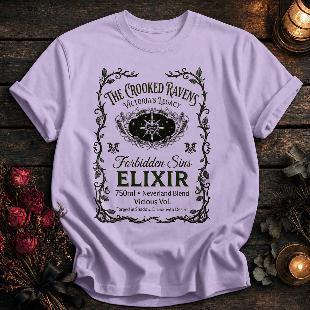 Crooked Ravens Forbidden Sins Elixir Label - Orchid
