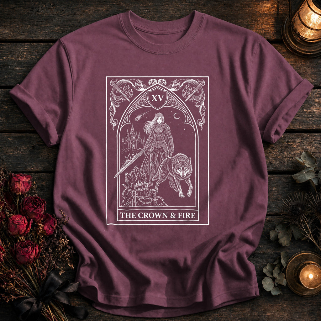Crown And Fire Tarot White - Berry