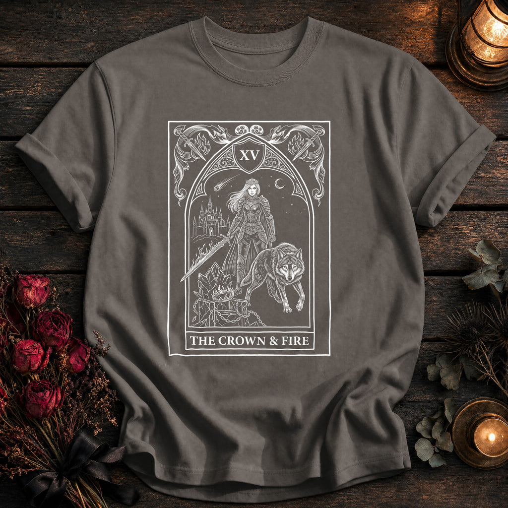 Crown And Fire Tarot White - Grey