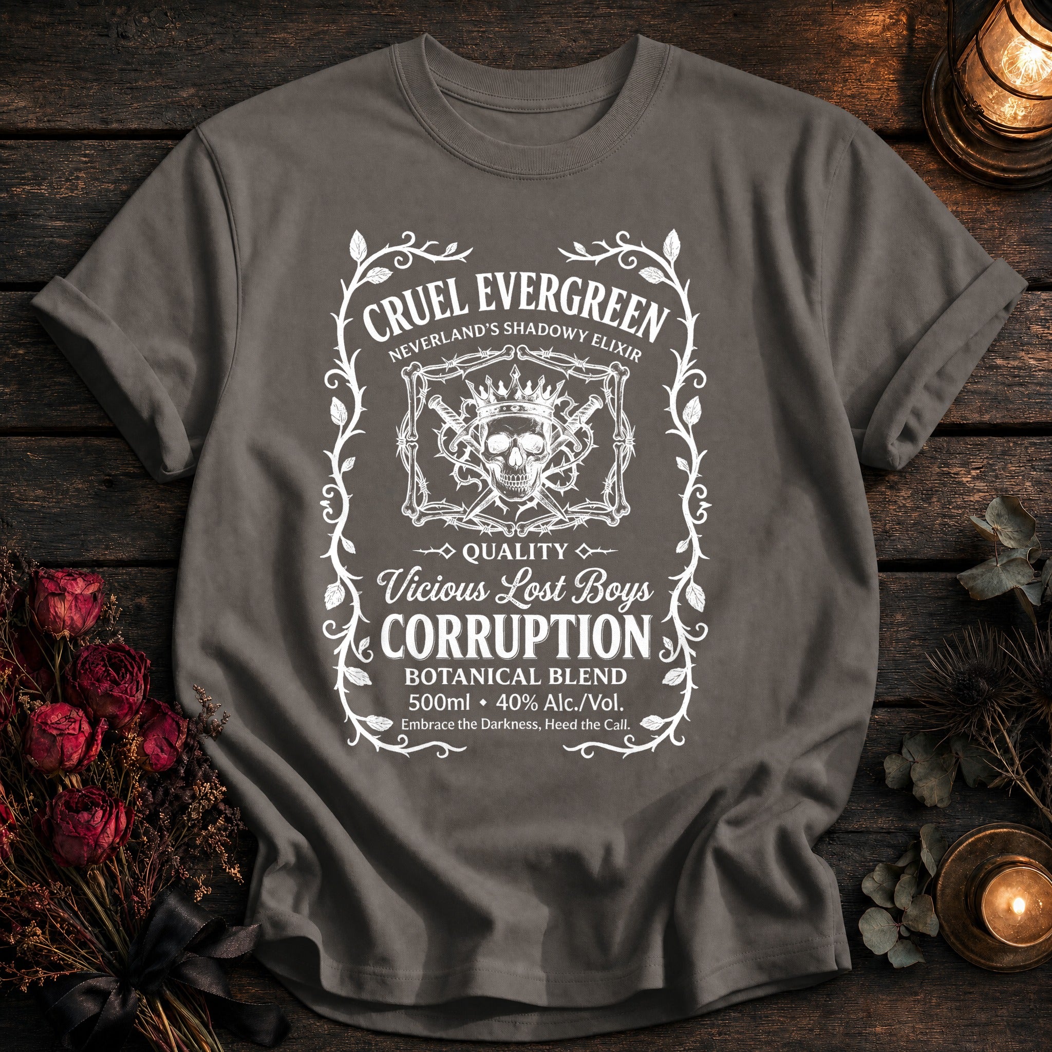 Cruel Evergreen Corruption Label White - Grey