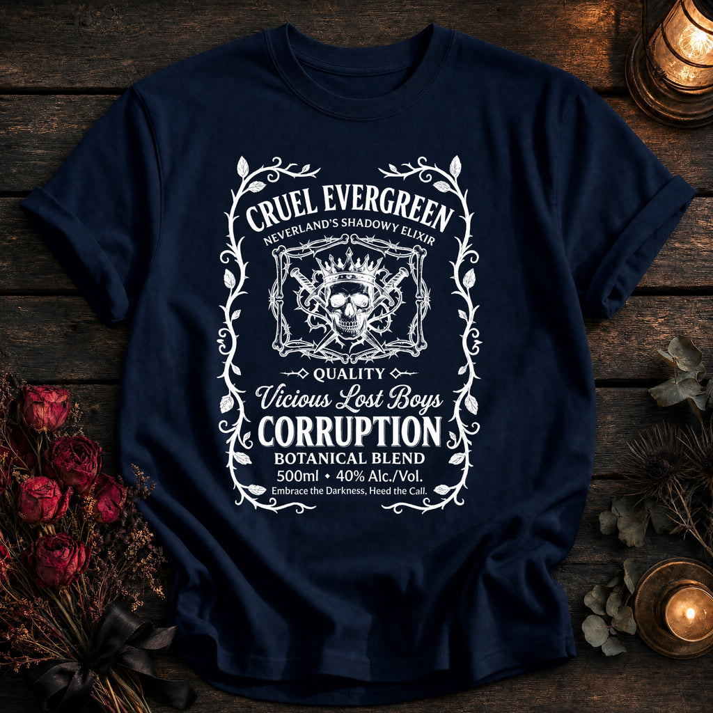 Cruel Evergreen Corruption Label White - True Navy