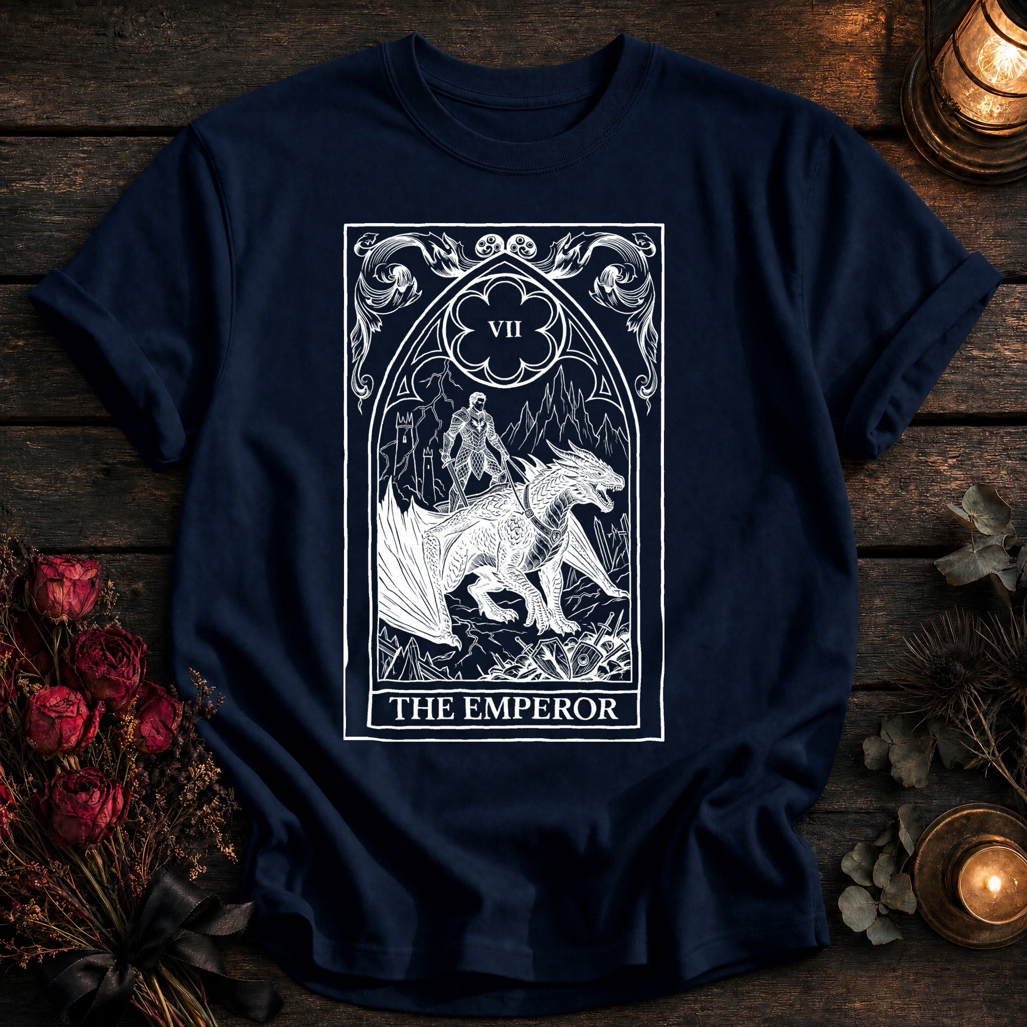 Emperor Tarot White - True Navy