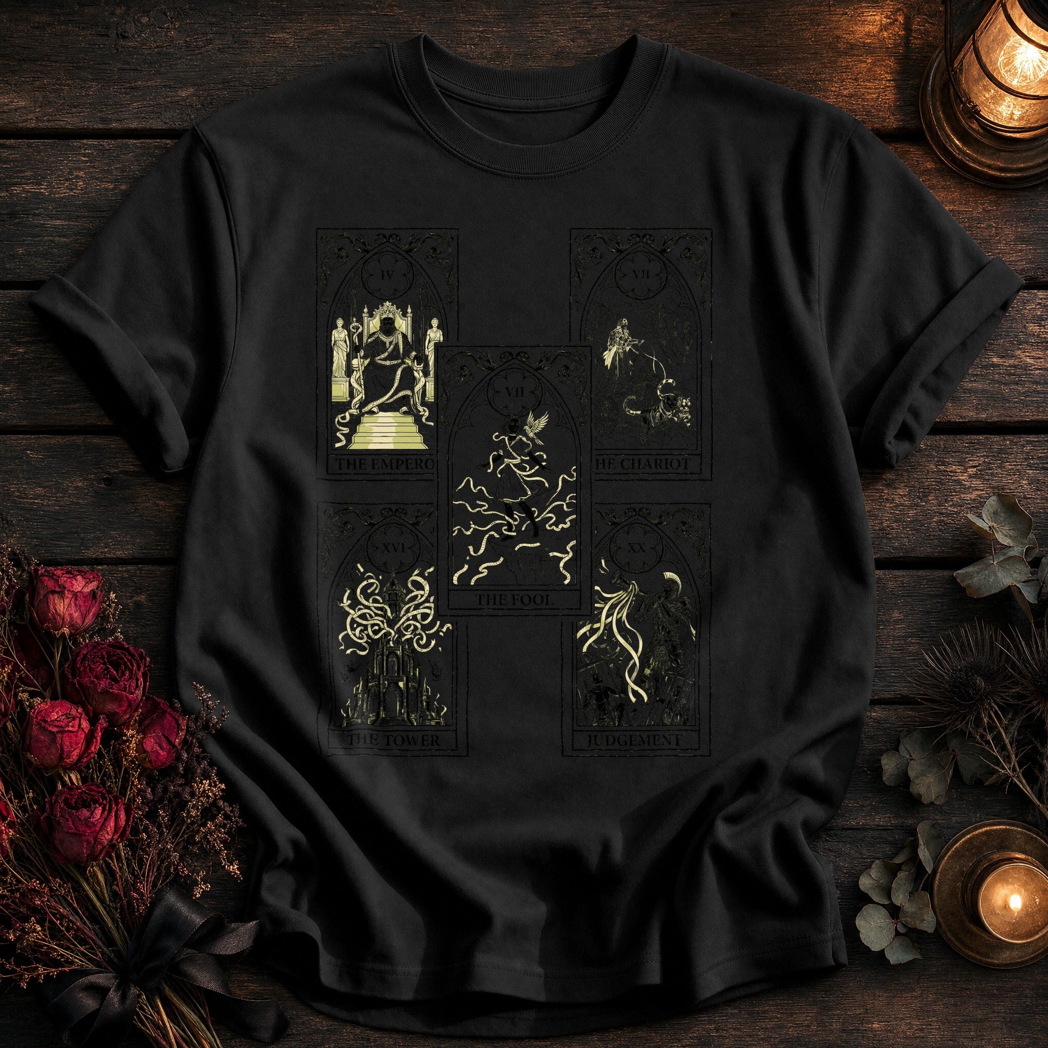 Five Card Tarot Grid Black - Black