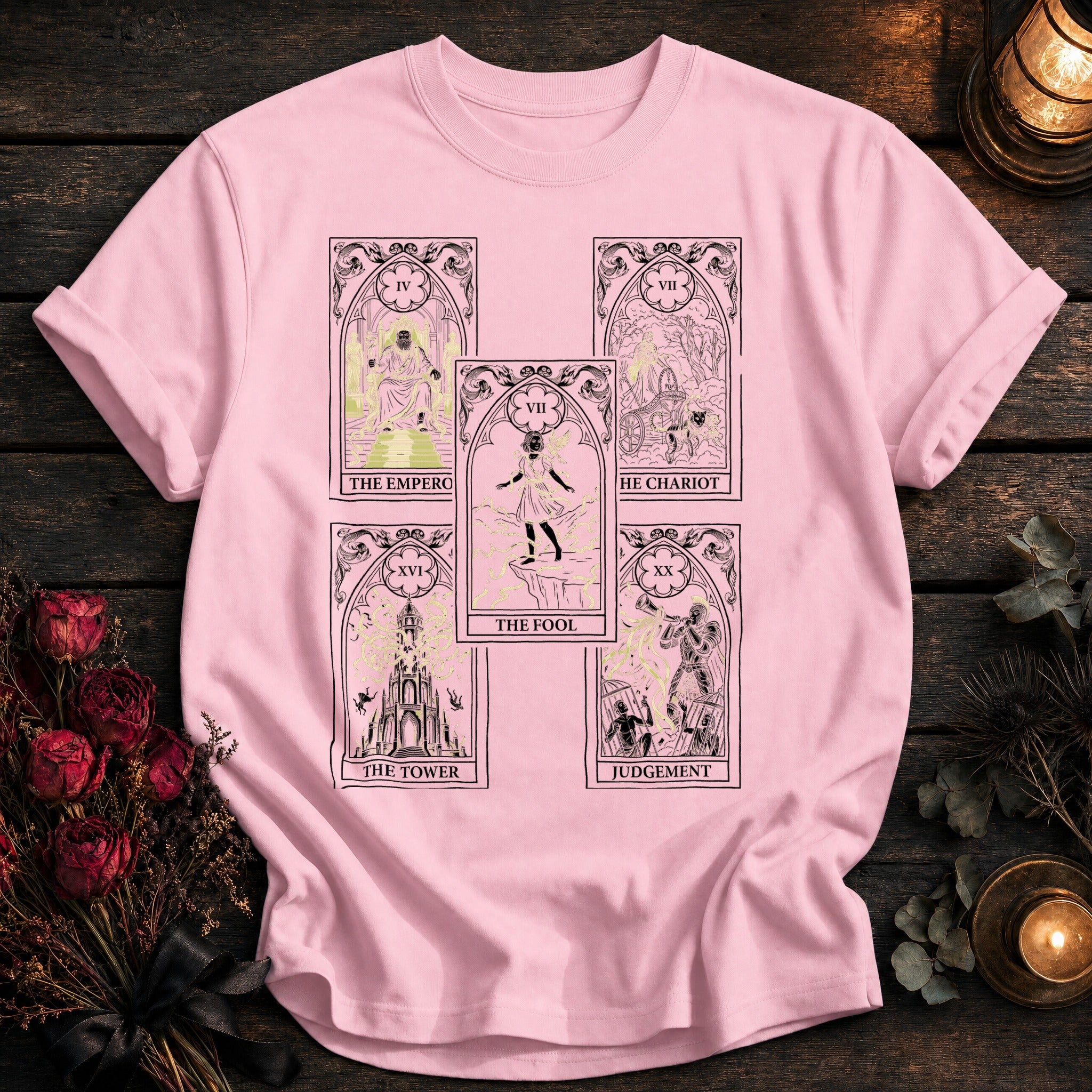 Five Card Tarot Grid Black - Blossom