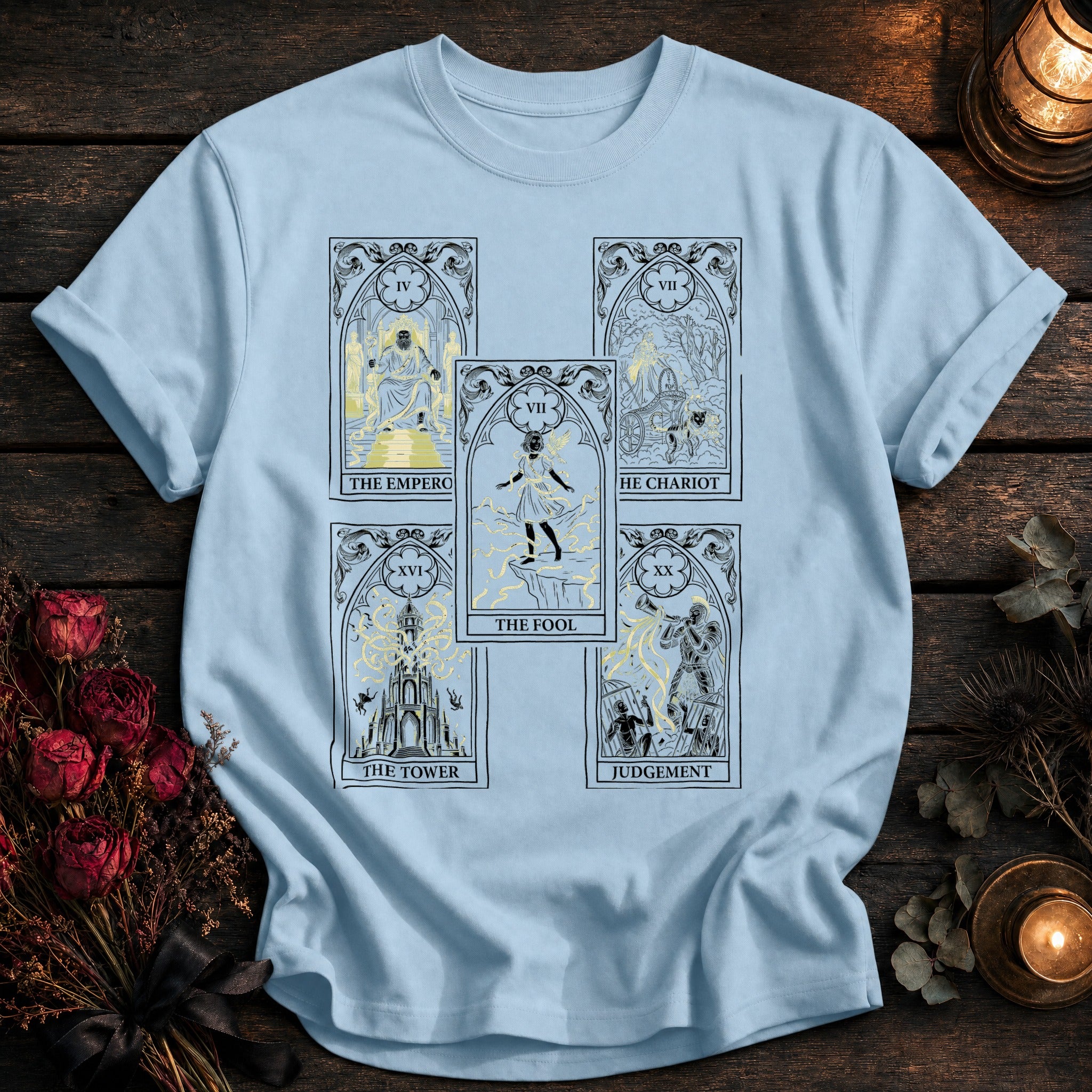 Five Card Tarot Grid Black - Chambray