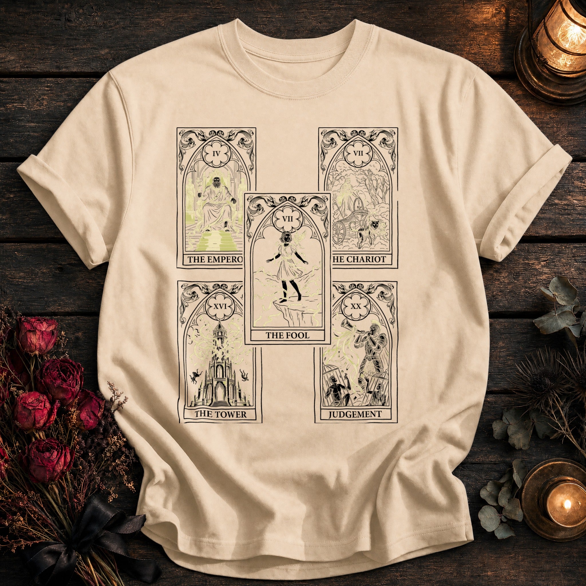 Five Card Tarot Grid Black - Ivory