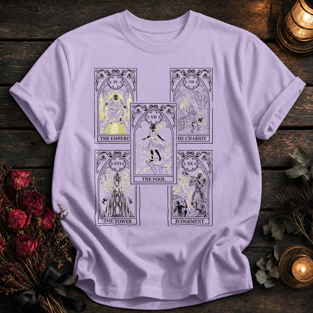 Five Card Tarot Grid Black - Orchid