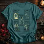 Five Card Tarot Grid Black - Seafoam