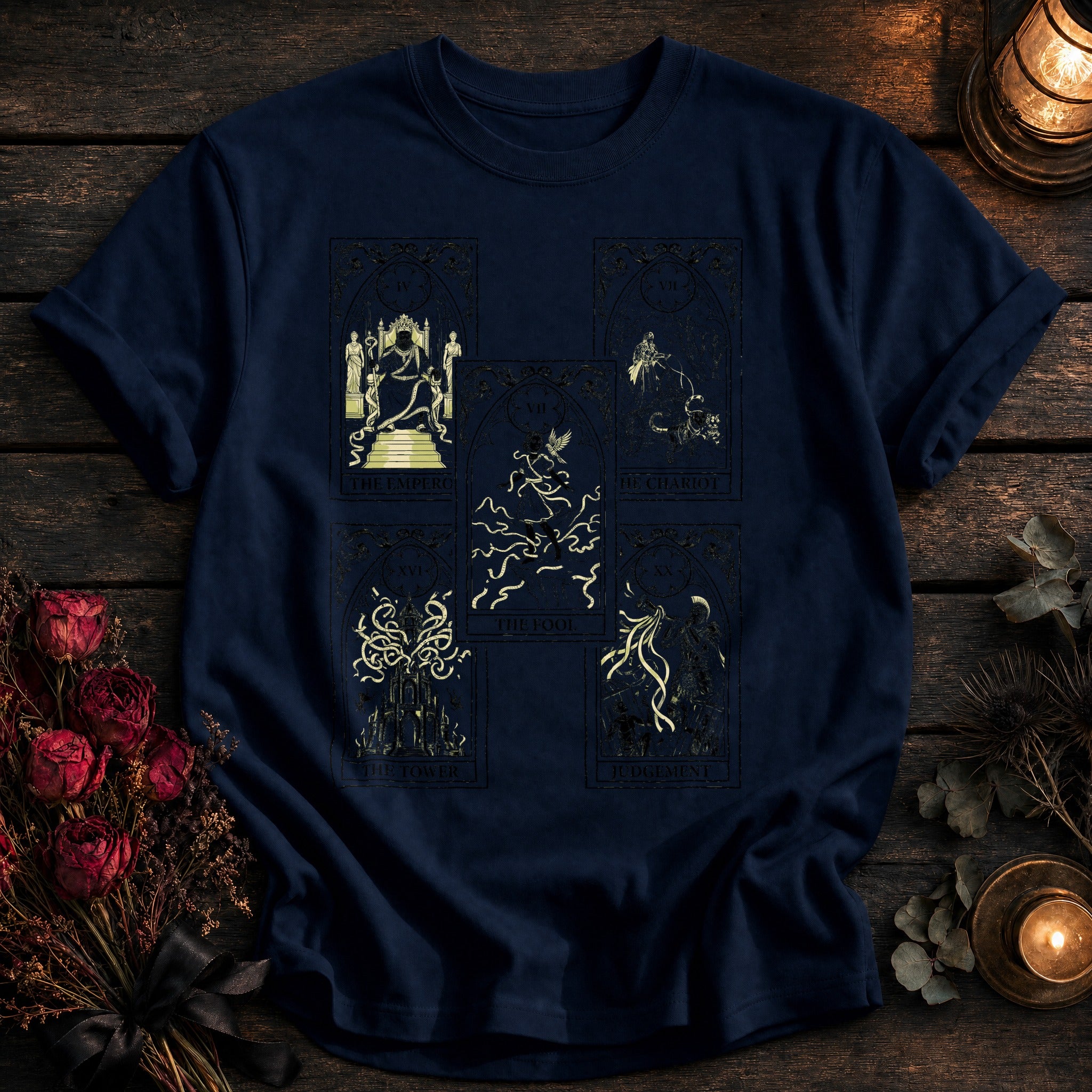 Five Card Tarot Grid Black - True Navy