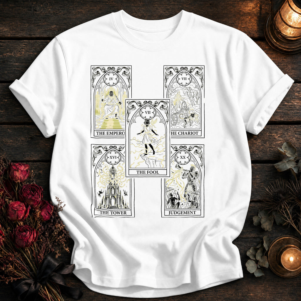 Five Card Tarot Grid Black - White