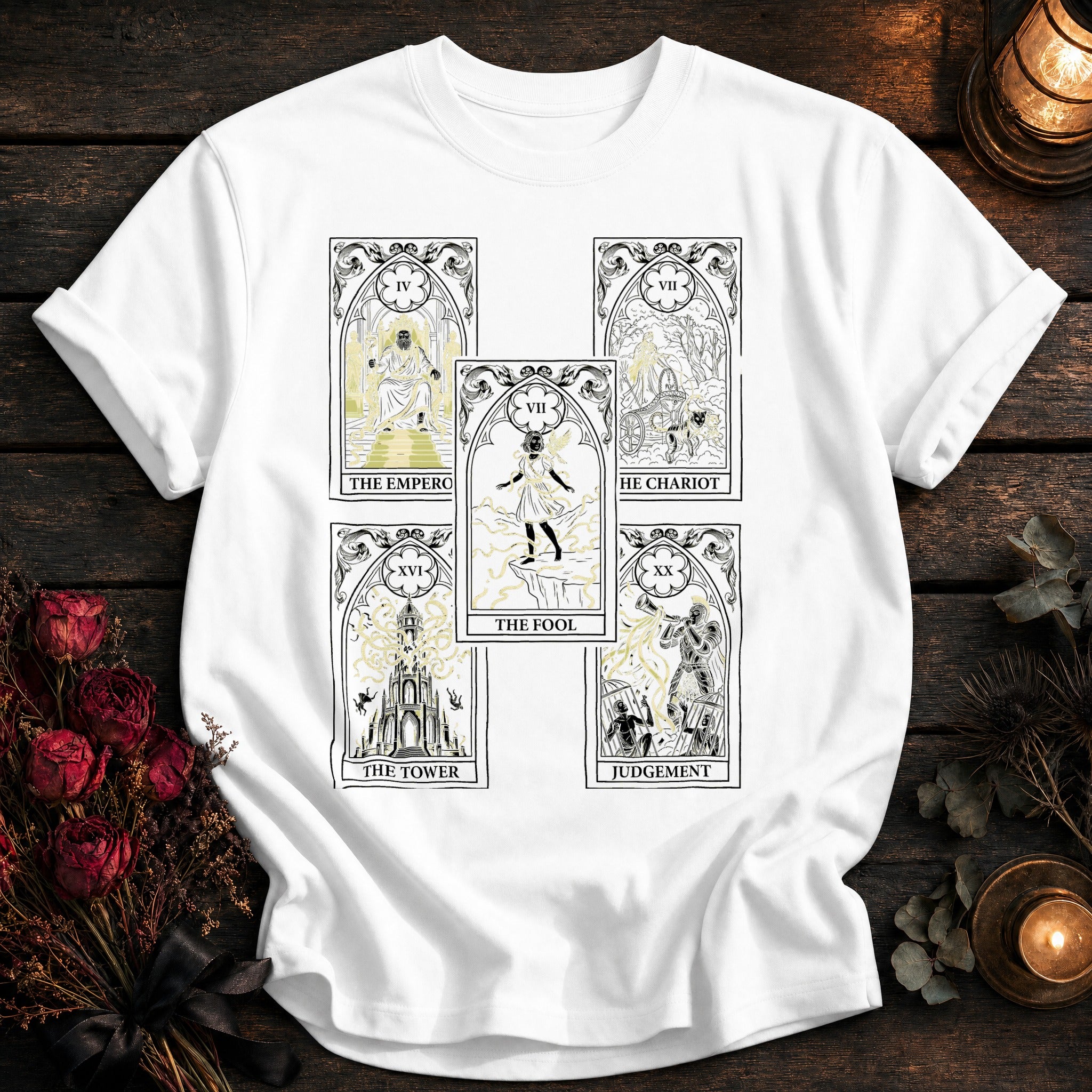 Five Card Tarot Grid Black - White