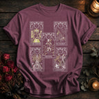 Five Card Tarot Grid White - Berry