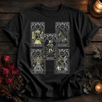 Five Card Tarot Grid White - Black