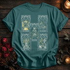 Five Card Tarot Grid White - Seafoam