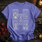 Five Card Tarot Grid White - Violet
