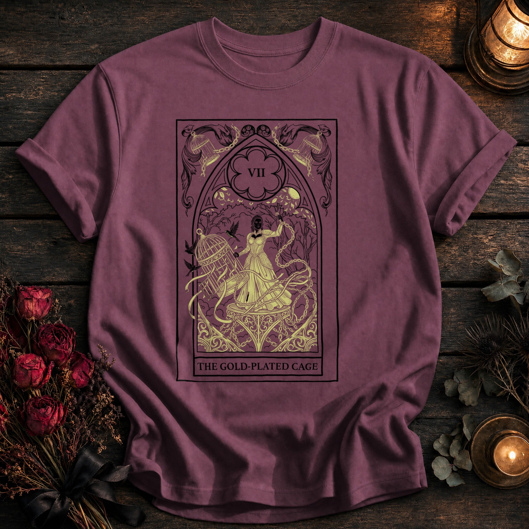 Gold Plated Cage Tarot Black - Berry