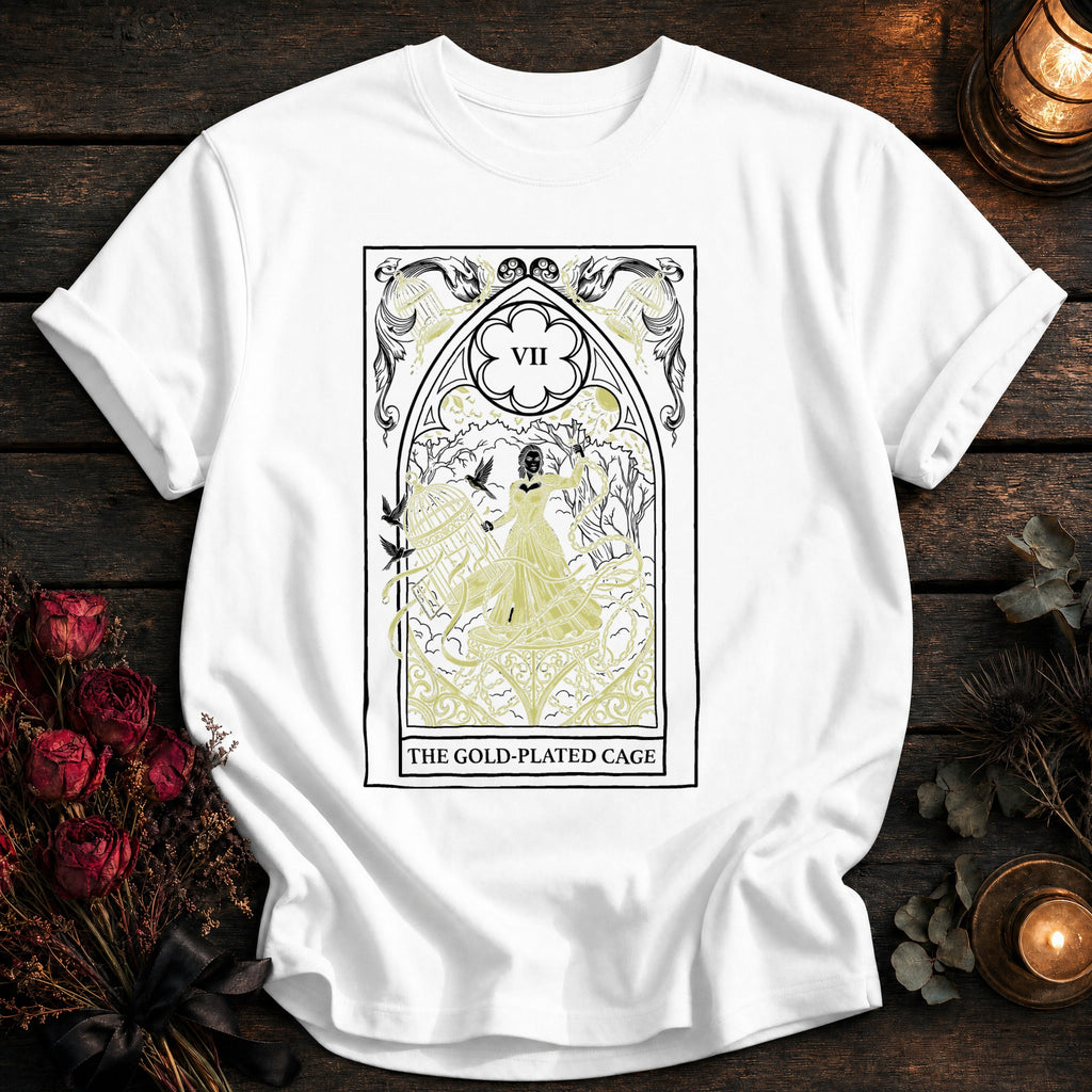 Gold Plated Cage Tarot Black - White