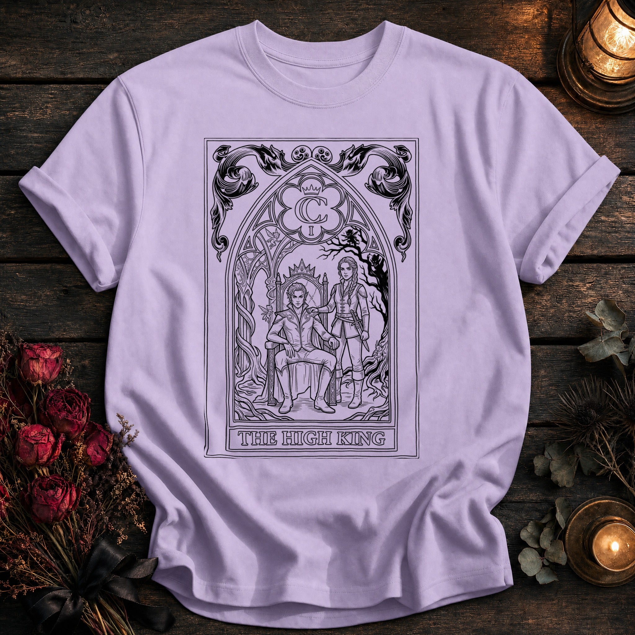 High King Tarot Black Outline - Orchid