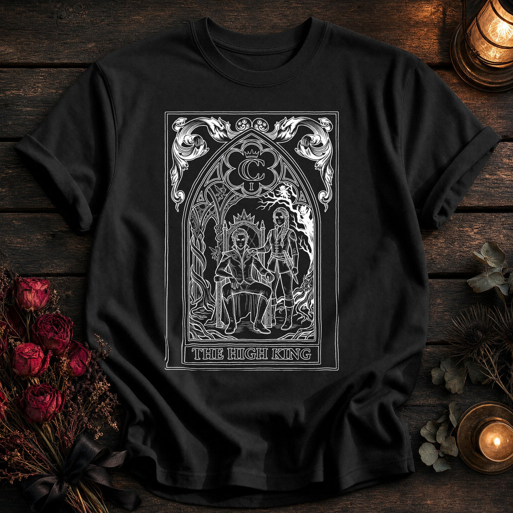 High King Tarot White Outline - Black