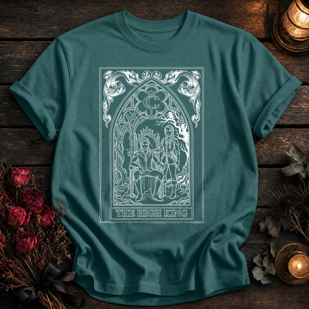 High King Tarot White Outline - Seafoam