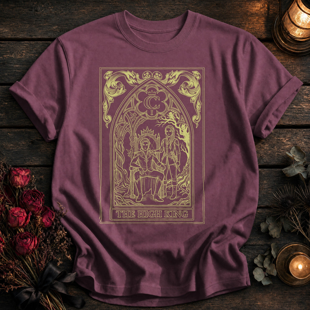 High King Tarot Yellow Outline - Berry