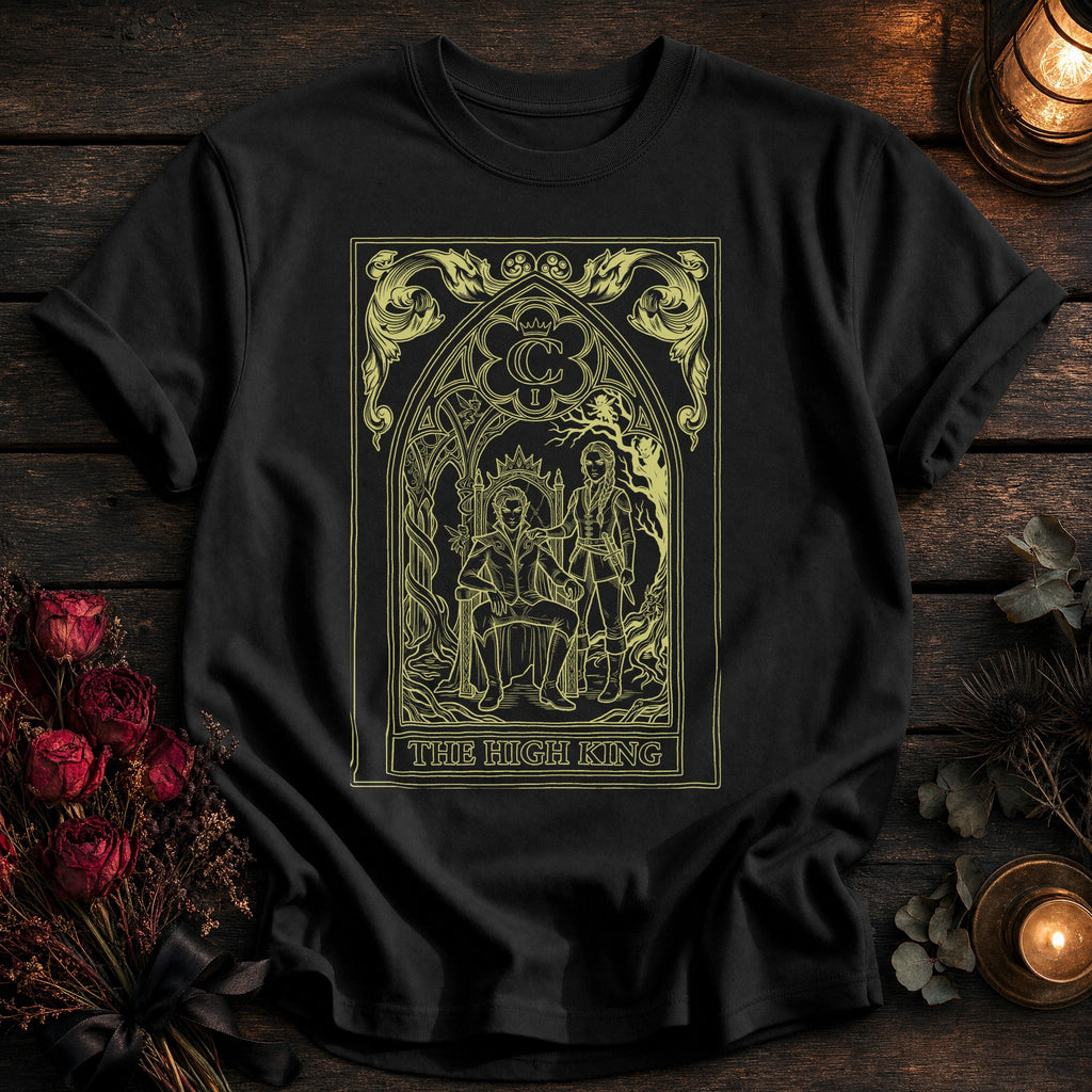 High King Tarot Yellow Outline - Black