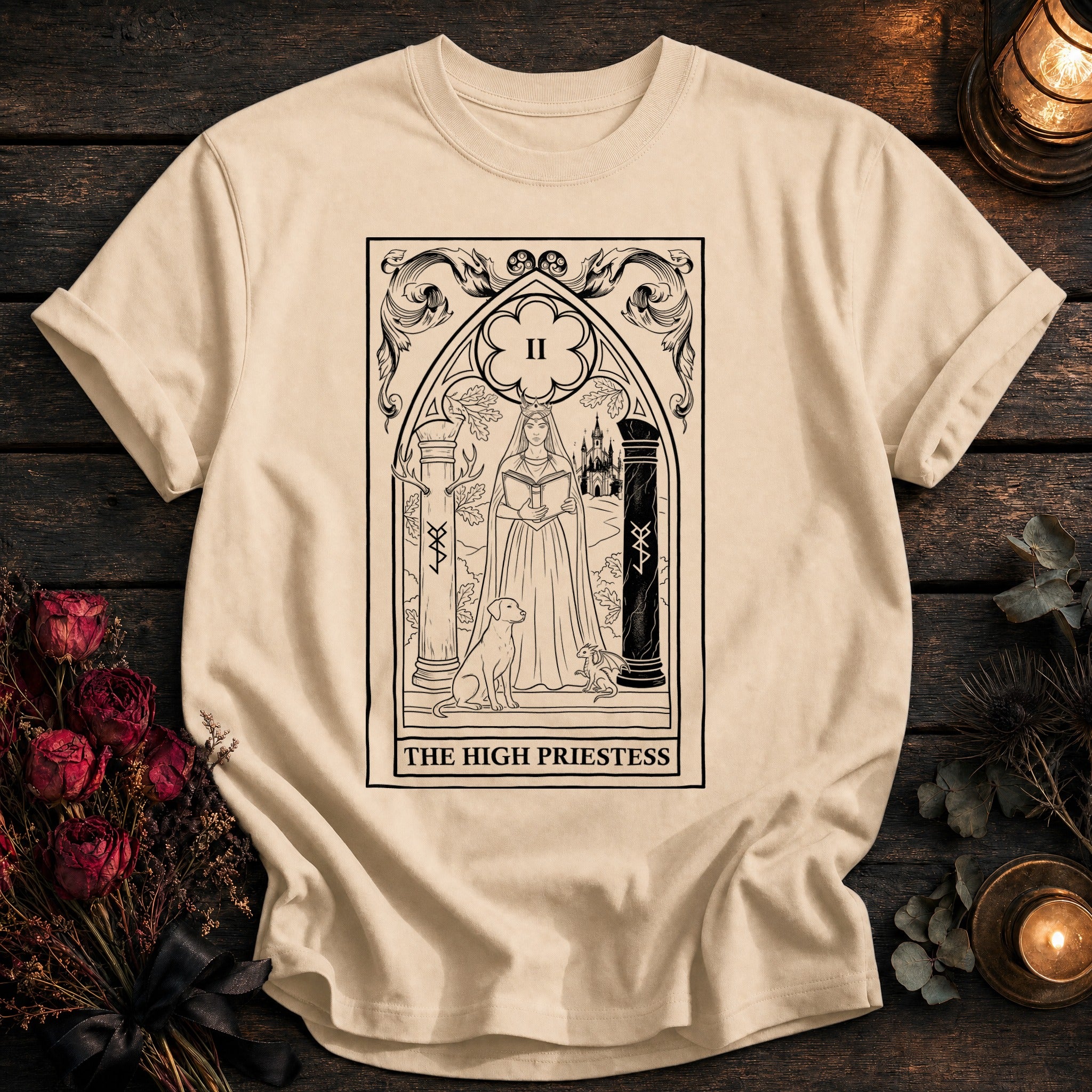 High Priestess Tarot Black - Ivory