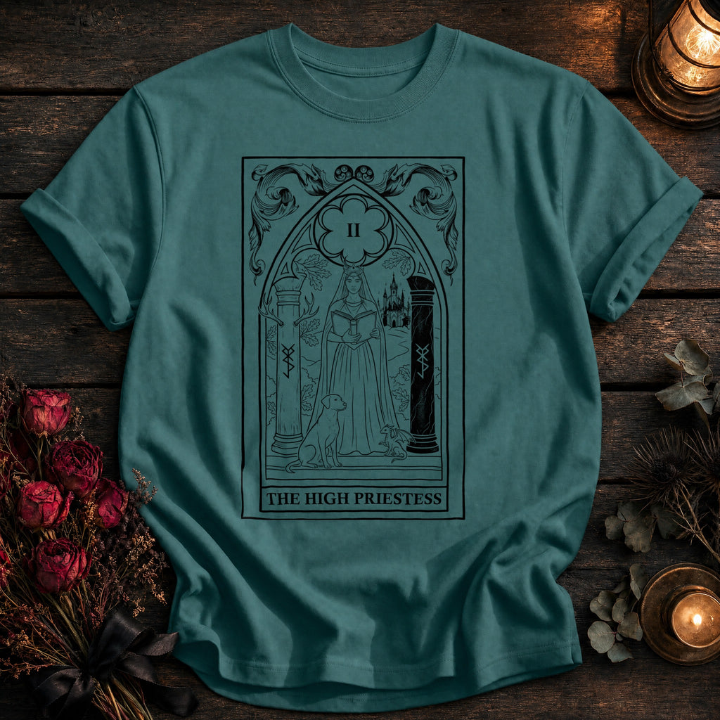High Priestess Tarot Black - Seafoam