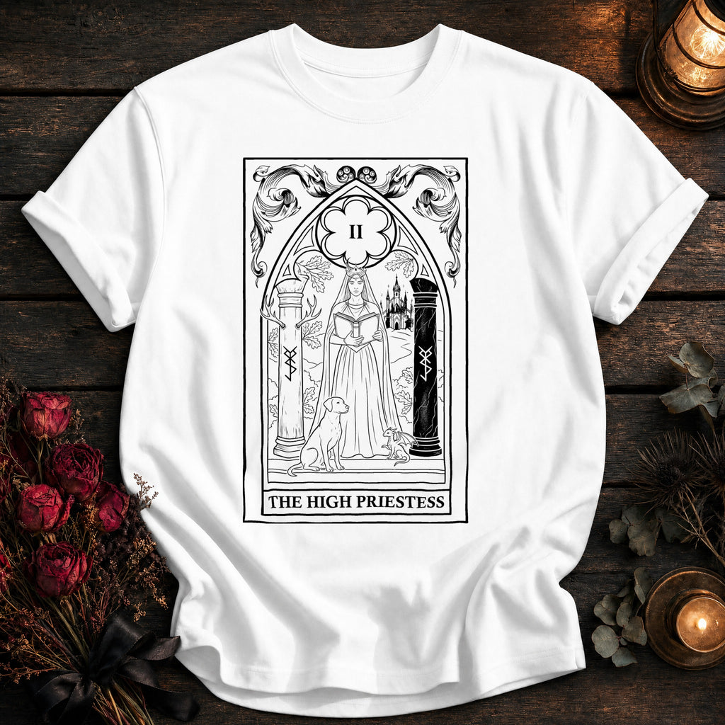 High Priestess Tarot Black - White