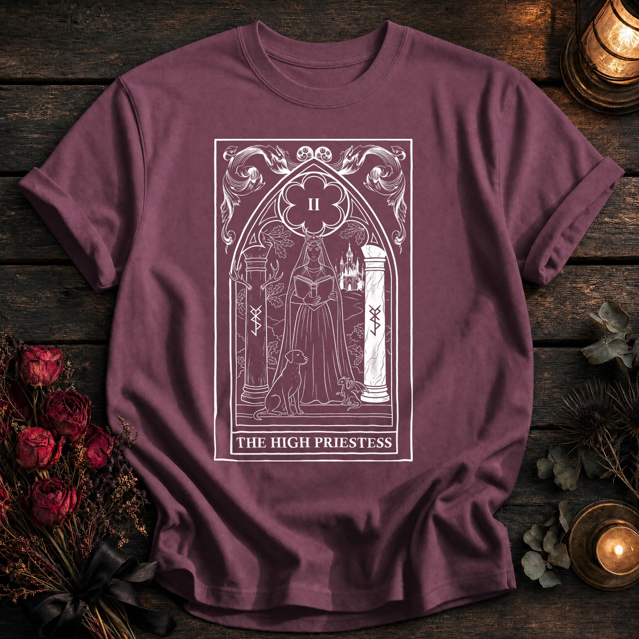 High Priestess Tarot White - Berry