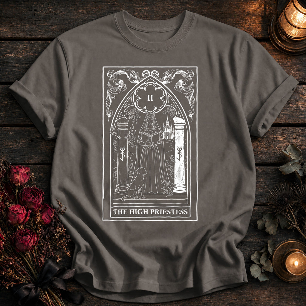 High Priestess Tarot White - Grey