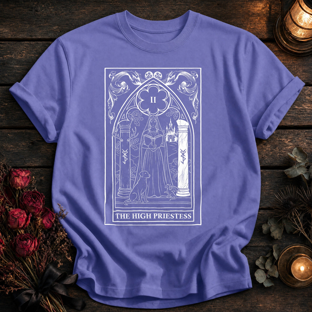High Priestess Tarot White - Violet