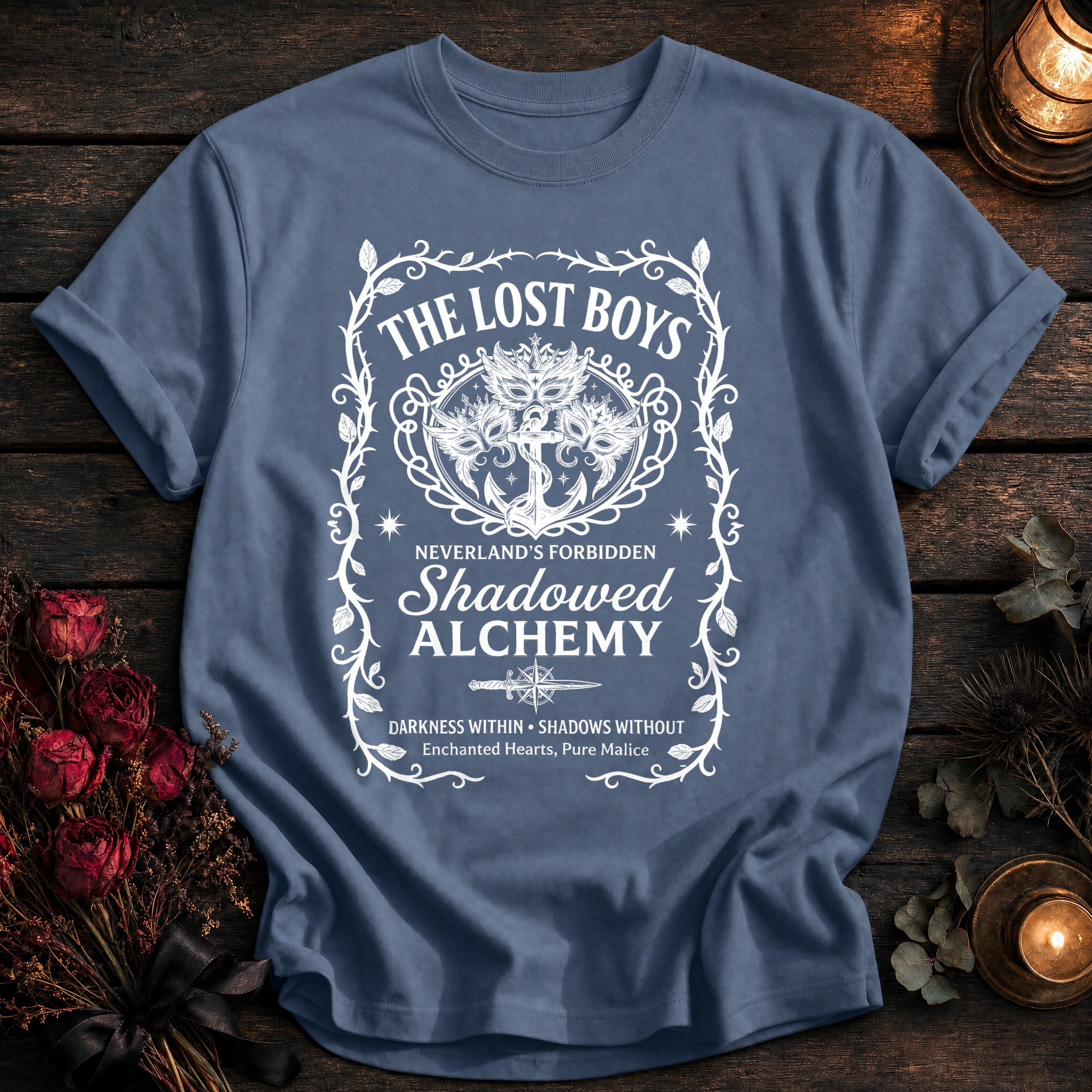 Lost Boys Shadowed Alchemy Label White - Blue Jean