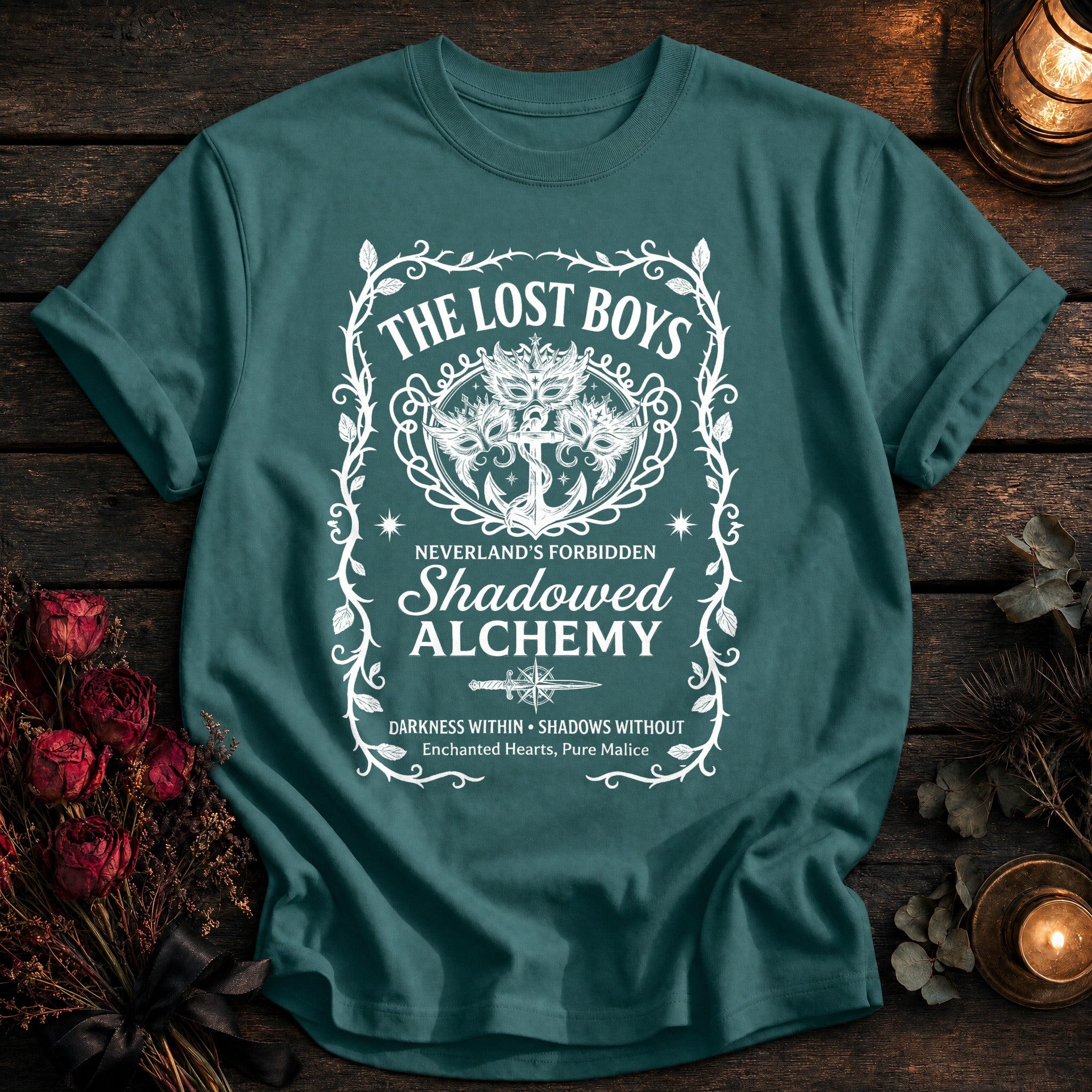 Lost Boys Shadowed Alchemy Label White - Seafoam