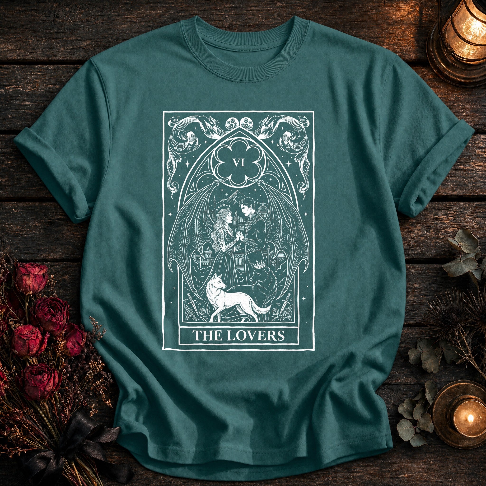 Lovers Tarot White - Seafoam