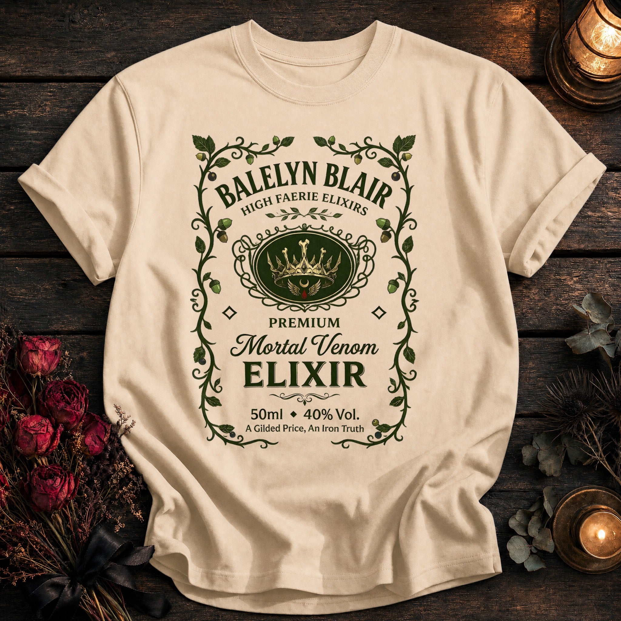 Mortal Venom Elixir Label - Ivory