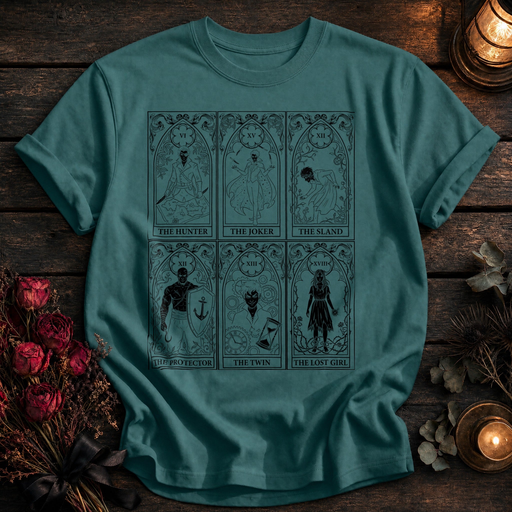 Neverland Tarot Grid Black - Seafoam