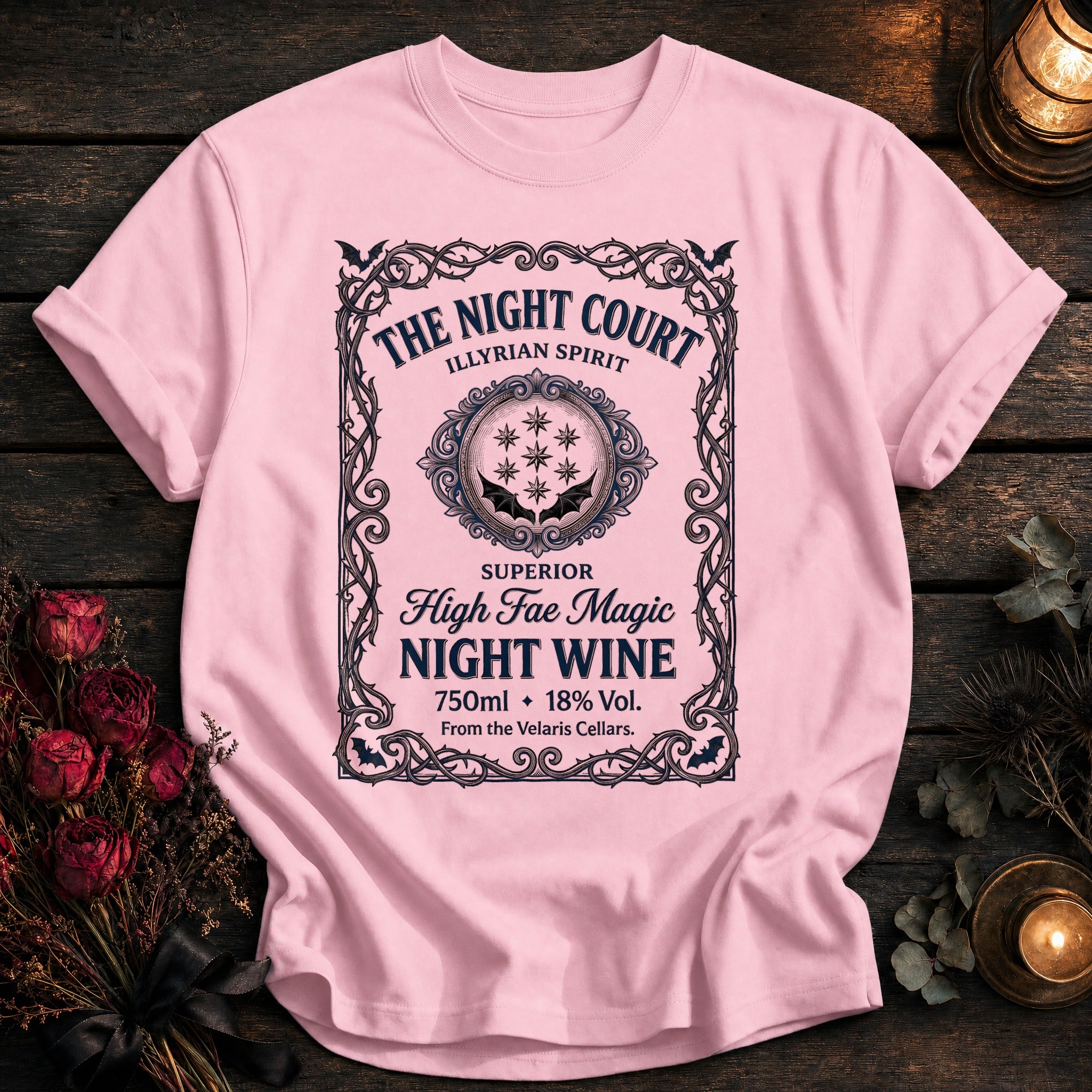 Night Court Wine Label Black - Blossom