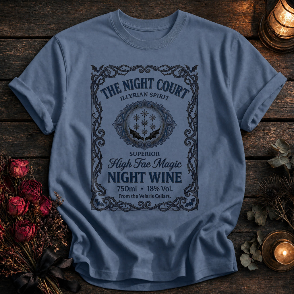 Night Court Wine Label Black - Blue Jean