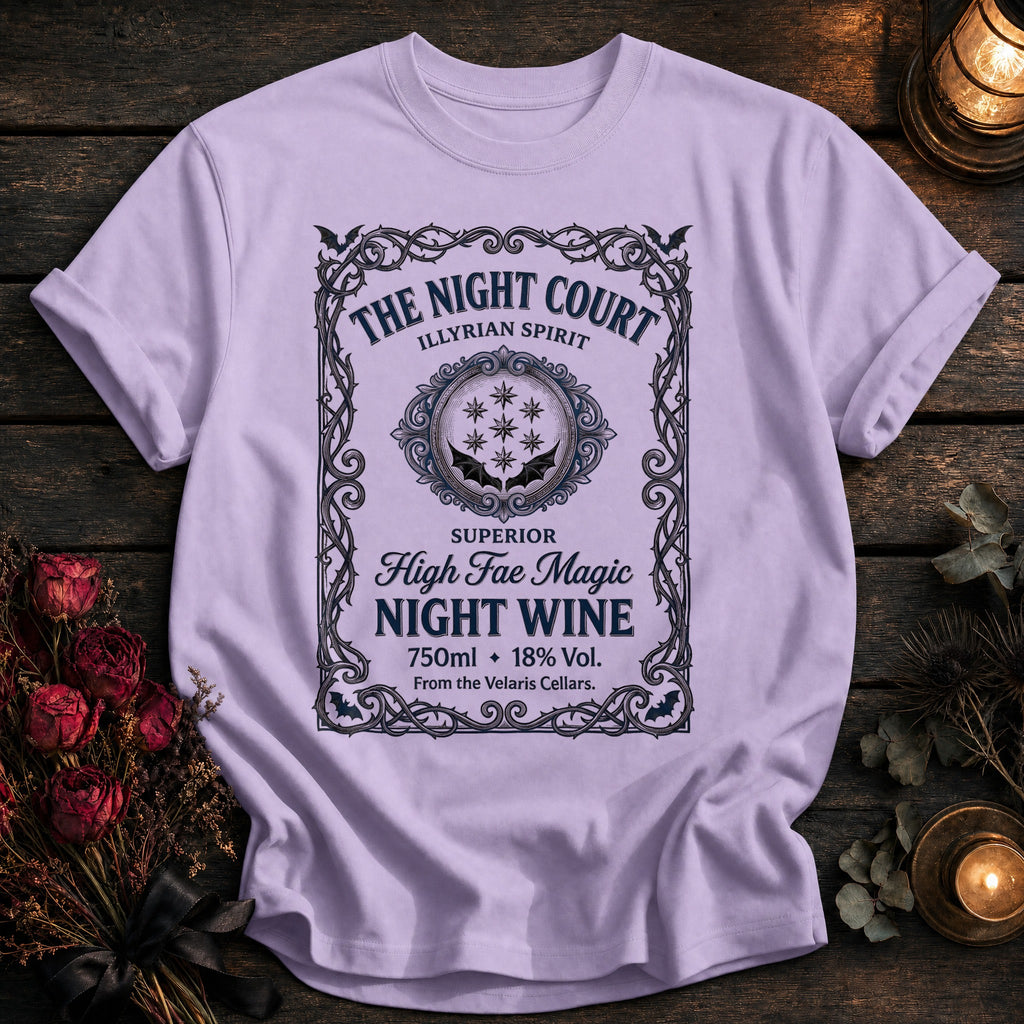 Night Court Wine Label Black - Orchid