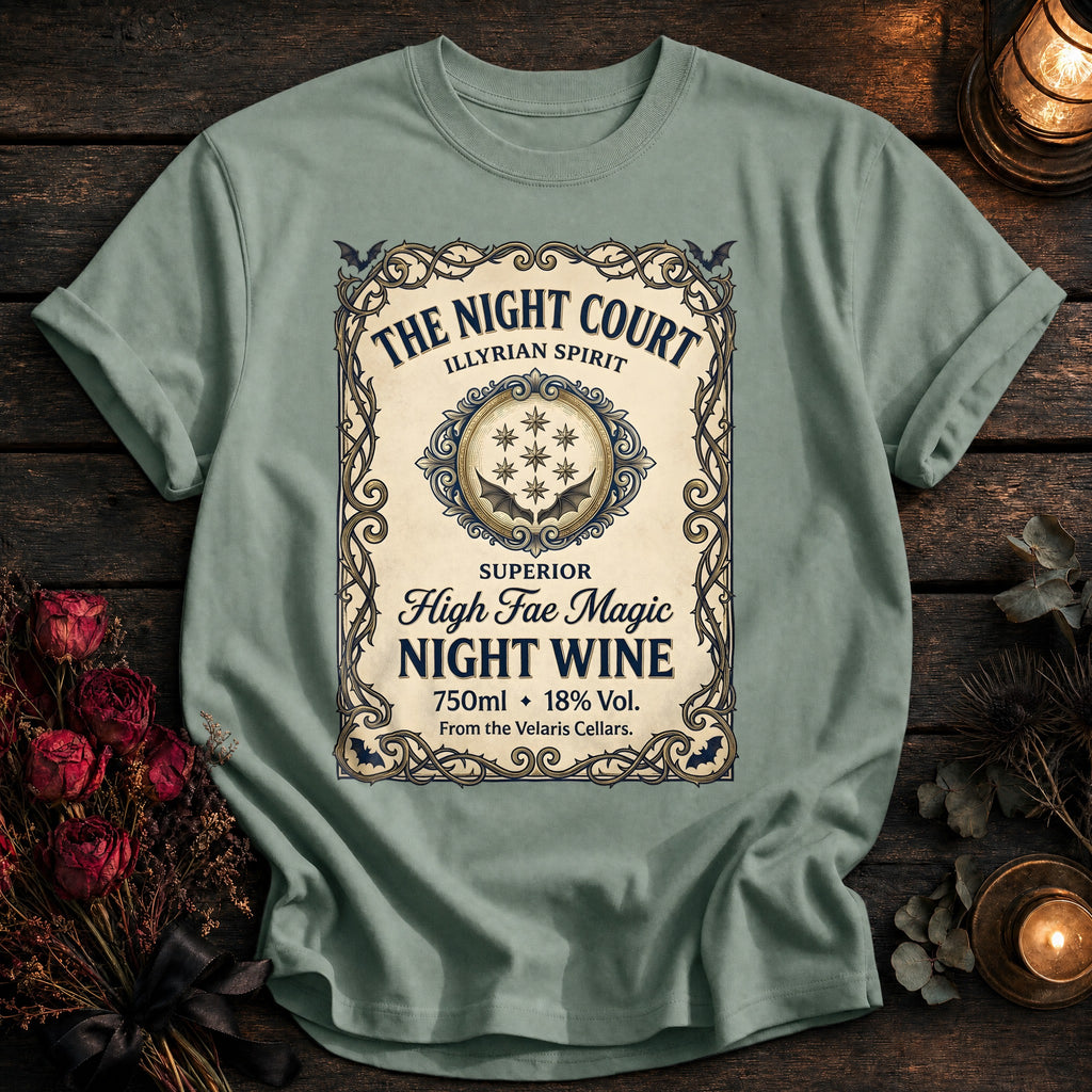Night Court Wine Label Coloured - Bay