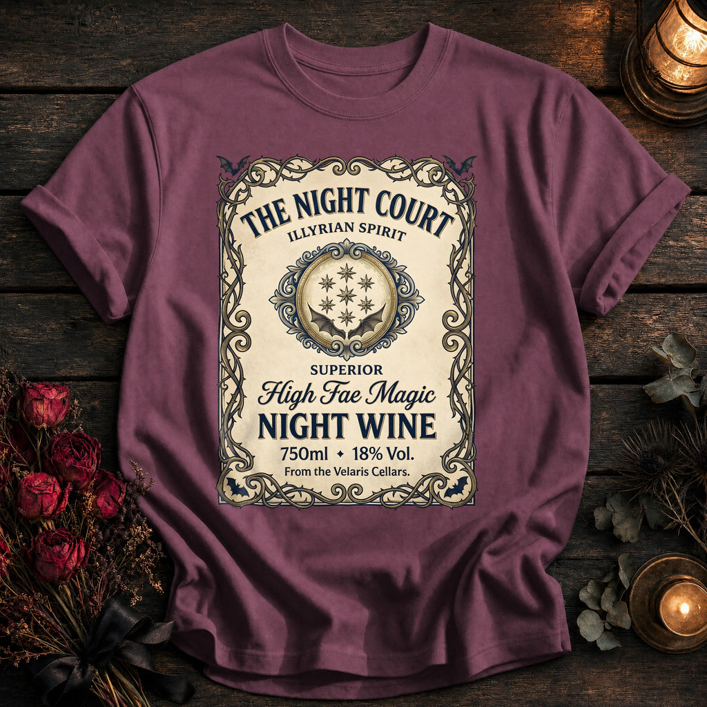 Night Court Wine Label Coloured - Berry