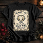 Night Court Wine Label Coloured - Black